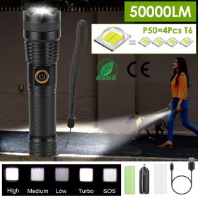 Tactical LED Flashlight Zoomable Rechargeable Search Light Torch Tactical LED Flashlight Zoomable Rechargeable Search Light Torch