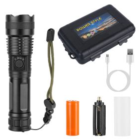 Tactical LED Flashlight Zoomable Rechargeable Search Light Torch 50000LM with 5Modes SOS Night Light For Night Walking Adventures Tactical LED Flashlight Zoomable Rechargeable Search Light Torch 50000LM with 5Modes SOS Night Light For Night Walking Adventures